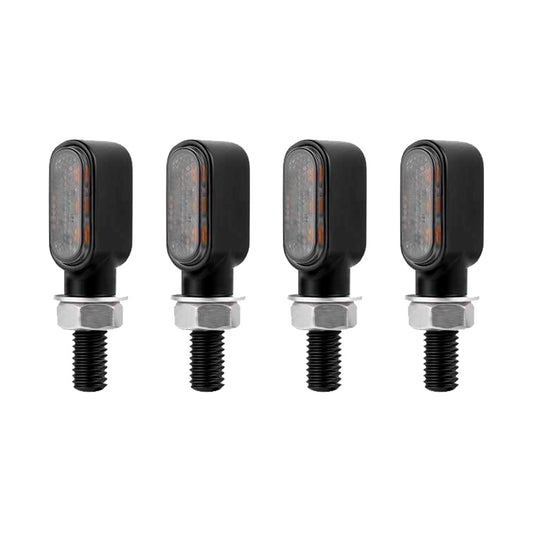 4x Motorcycle Indicator Turn Signal Blinkers Amber Mini LED Lights Suitable For All Motorcycles