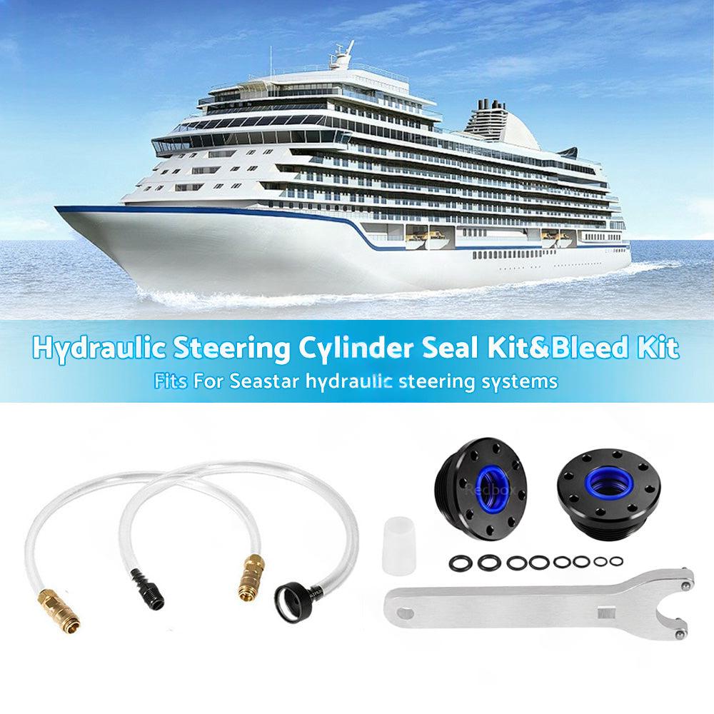 Front Mount Hydraulic Steering Cylinder Seal Kit  and  Bleed Kit For Seastar HS5157
