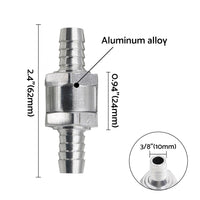 2x 3/8inch (10mm) Inline Check Valve Fuel Petrol Diesel Gas Liquid One Way Non-Return