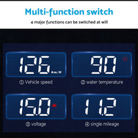 Universal Car Head-Up Display GPS Digital Speedometer with Speed Warning OBD2