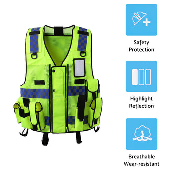 compare product Ultimate Security Reflective Executive Safety Vest Hi-Vis Protective Workwear