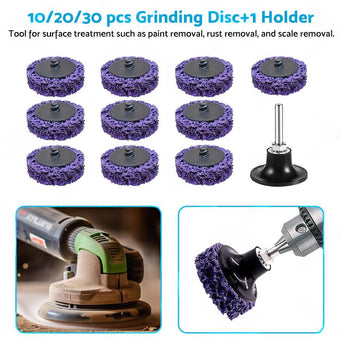 compare product 10/20/30x 50mm Poly Strip Disc Wheel Suitable For Angle Grinder Paint & Rust Removal