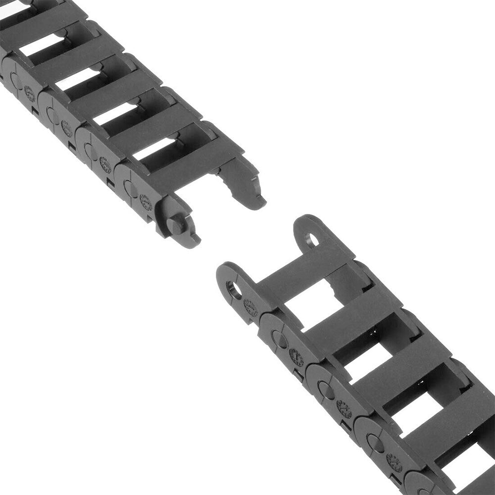 10mm x 20mm Drag Chain Cable Carrier 1Meter Open Type with End Connectors Plastic