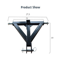 Heavy Duty 3-Point 2inch Receiver Trailer Hitch Drawbar Suitable For Cat.1 Tractor Tow Applications