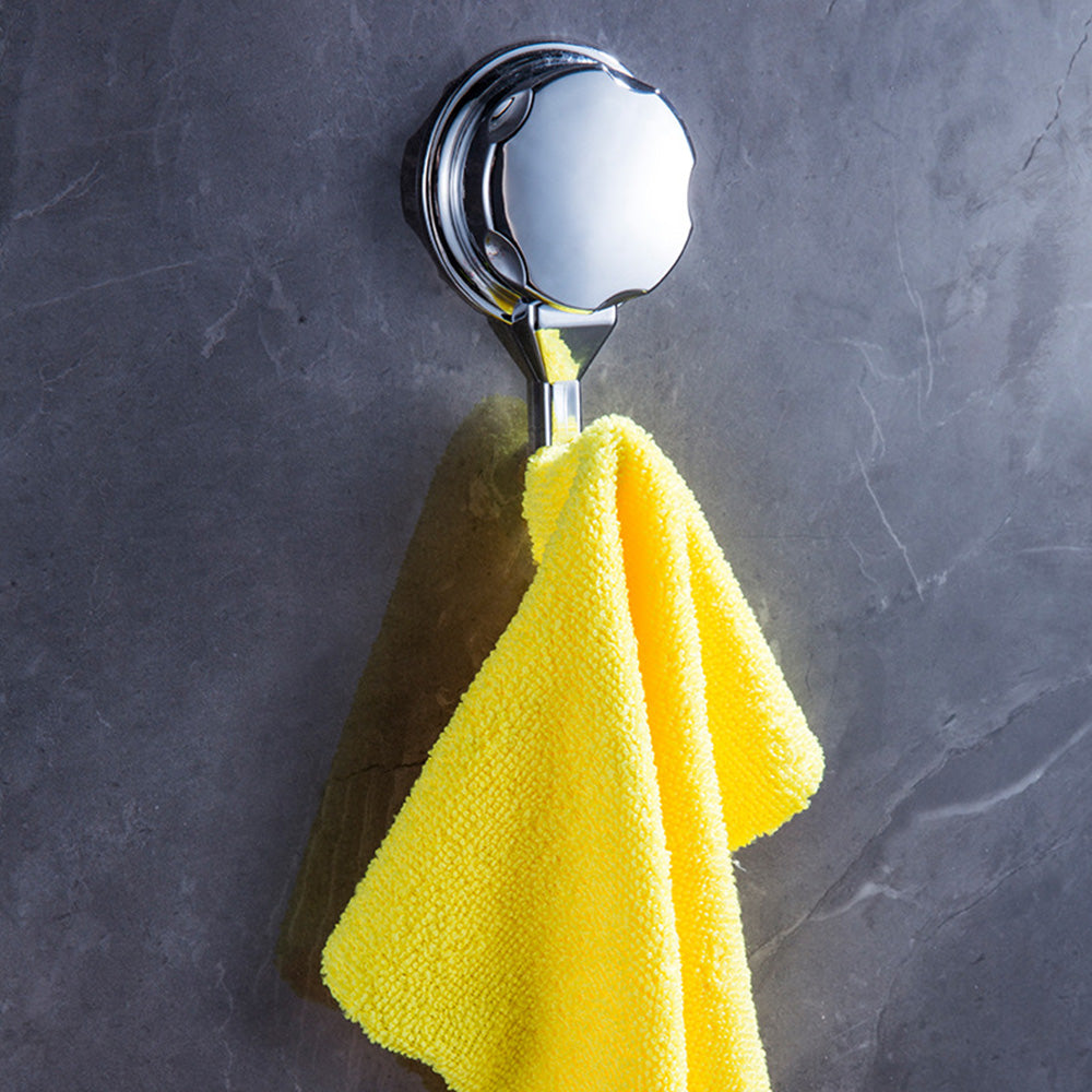 2x Strong Vacuum Suction Cup Hook Suitable For Bathroom and Kitchen Towel Shower Holder
