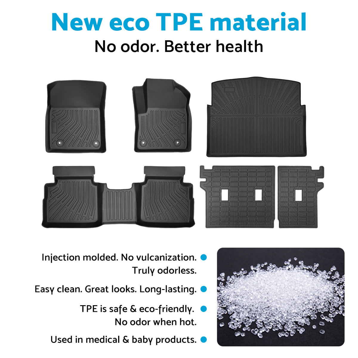 Floor Boot Mats Kit 3D All-Weather Suitable For Nissan X-Trail 22-On T33 e-
