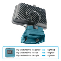 3in LED Work Light Suitable For Makita 18V Li-Ion Battery Workshop Flashlight