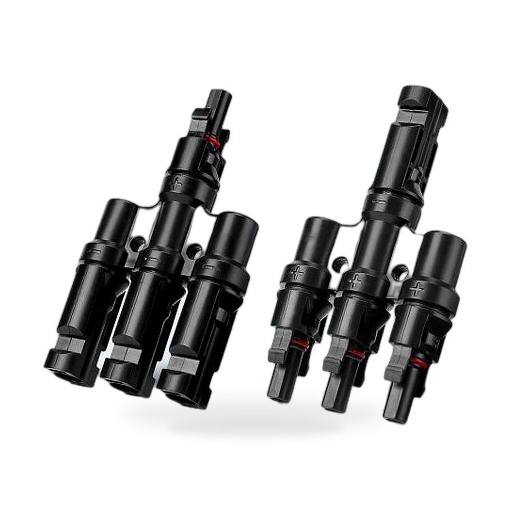 3 to 1 T Branch Solar Connector Set Waterproof M/FFF F/MMM Suitable For PV Panel