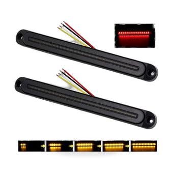 compare product 2x LED Tail Lights Flowing Turn Signal Brake Suitable For Trailer Truck 10-30V