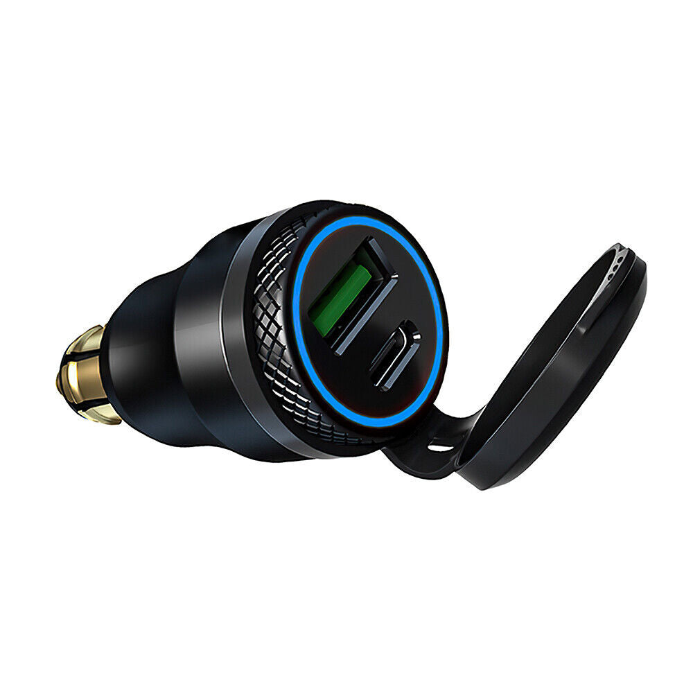 Dual USB Charger Hella DIN Type C Plug Socket Suitable For BMW Motorcycles / Ducati Motorcycles