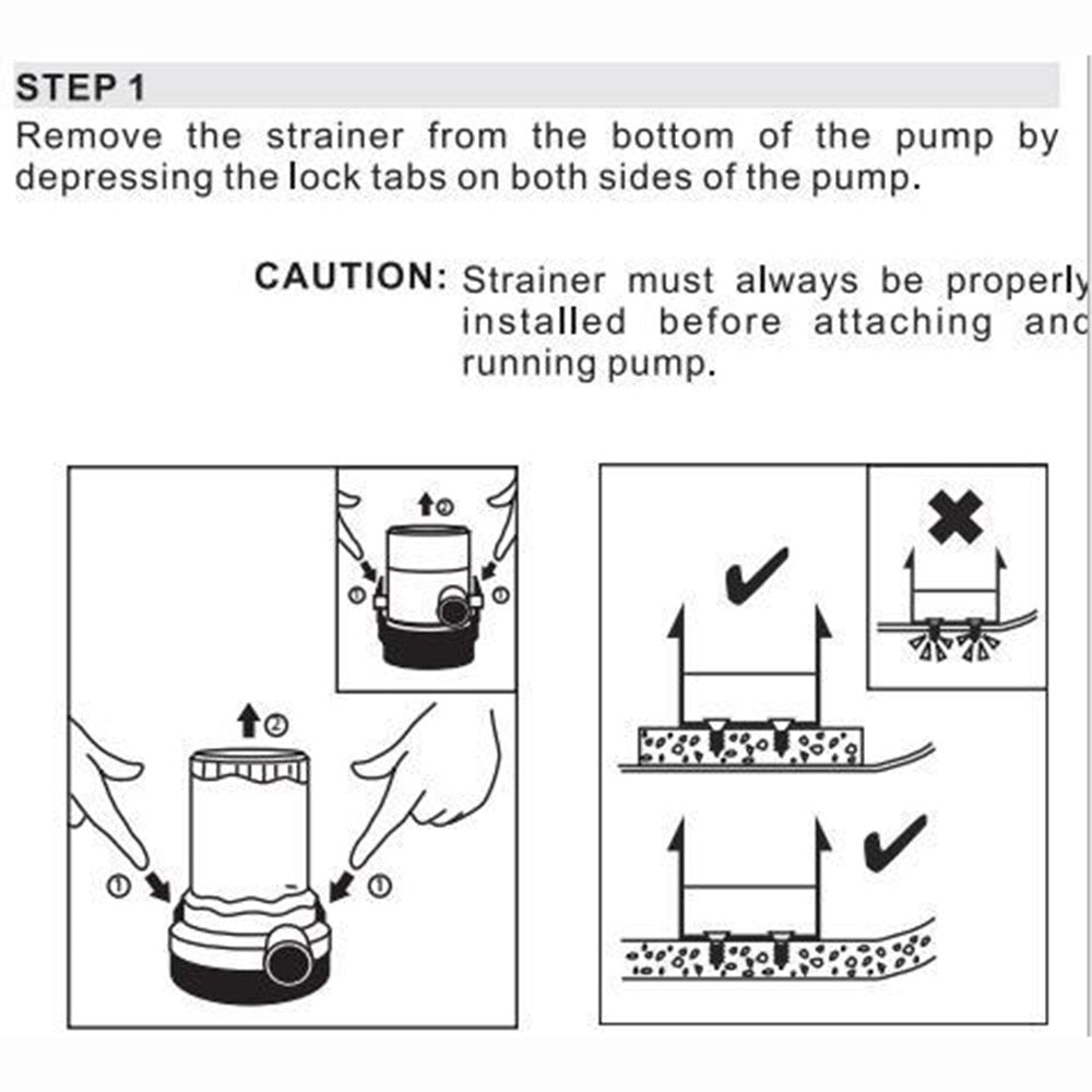 {{ 2000 GPH 12v Boat Marine Plumbing Bilge Water Pump Submersible Electric Pump }} - Buy Car Parts Online at {{ Kaka Auto Parts }}.