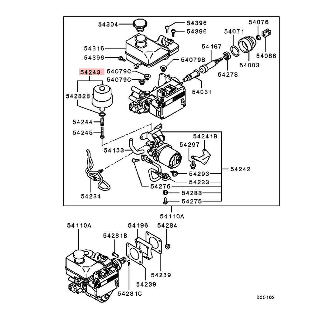 Brake Master Cylinder Accumulator Suitable For Mitsubishi Pajero NP NS NT NW 1986¡§C2020