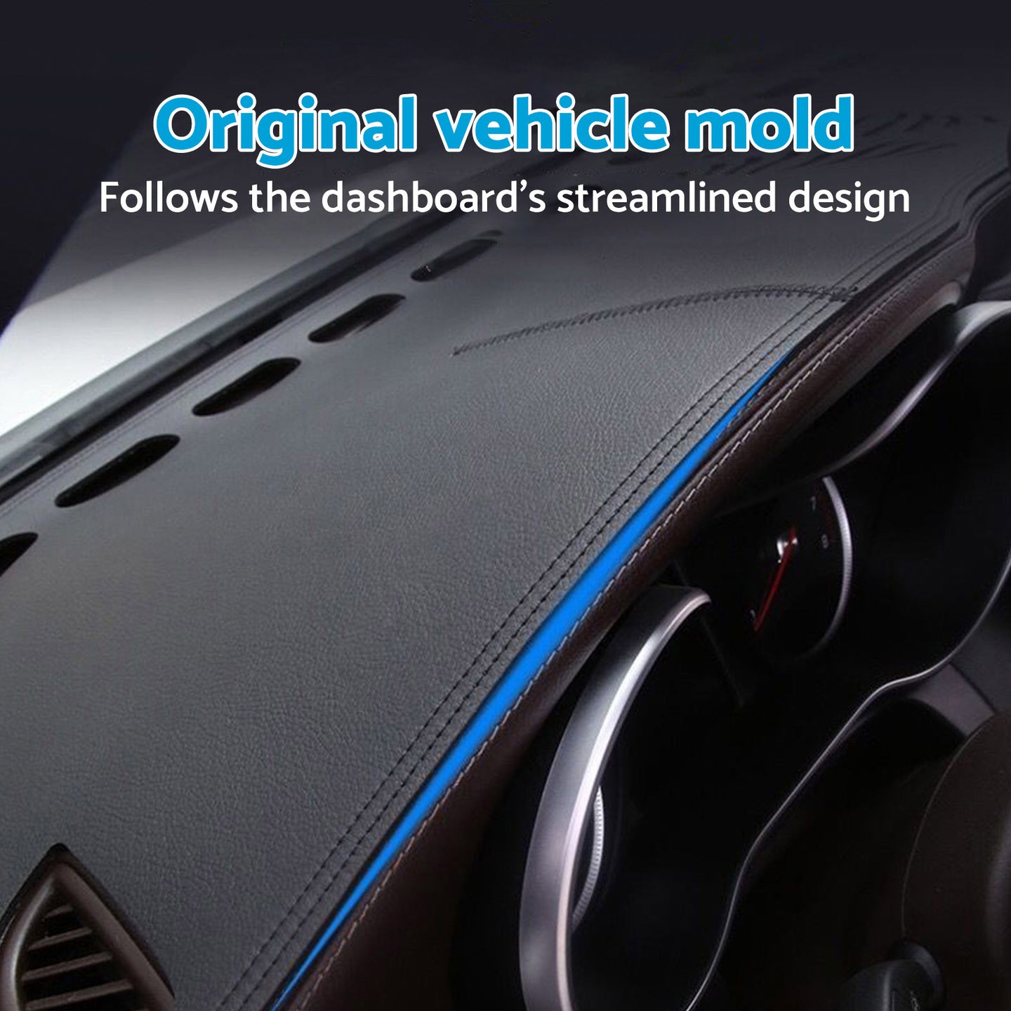 {{ Dash Mat Microfiber Leather Black Suitable For Nissan Navara NP300 D23 2015-On }} - Buy Car Parts Online at {{ Kaka Auto Parts }}.