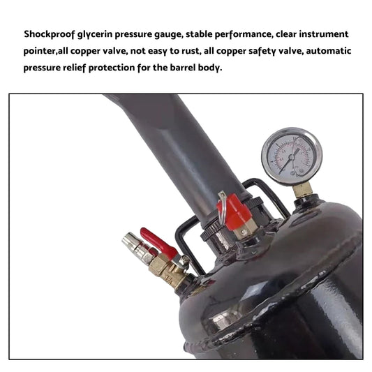 9 Litre Tyre Inflator Air On Board Portable Steel Air Tank  Bead Seater Blaster