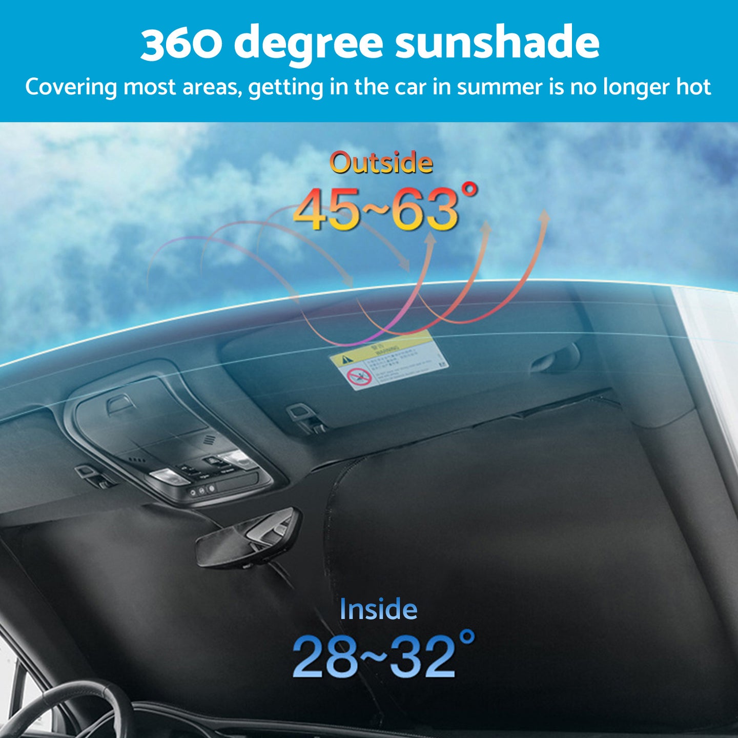 {{ 6 Layer Thick WindScreen Sun Shade Suitable For Kia Picanto 16-24 UV Protection }} - Buy Car Parts Online at {{ Kaka Auto Parts }}.