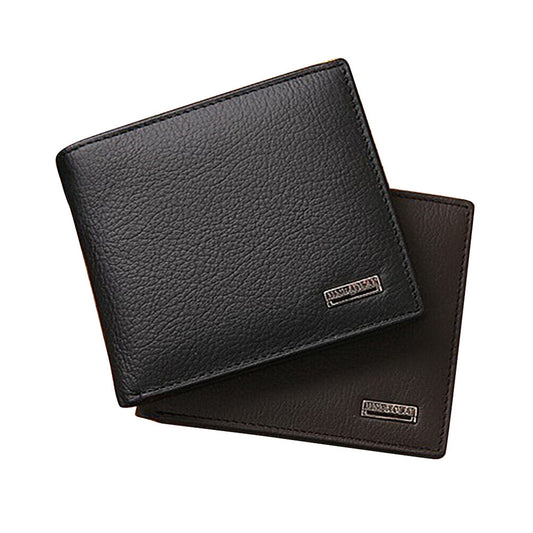 Men’s Leather Wallet Cowhide Coin Purse With Multiple Card Slots