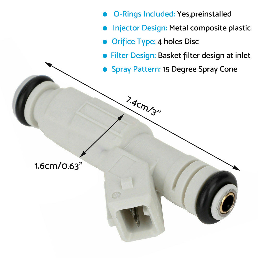6x Fuel Injectors Suitable For Holden Commodore, Calais & Statesman 3.8L V6 ¡§C 0280155868