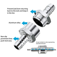 2x 3/8inch (10mm) Inline Check Valve Fuel Petrol Diesel Gas Liquid One Way Non-Return
