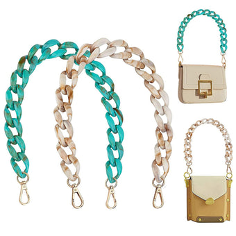 compare product 2PCS Resin Purse Chain Handle Acrylic Bag Strap Detachable Purse Clutches Handle
