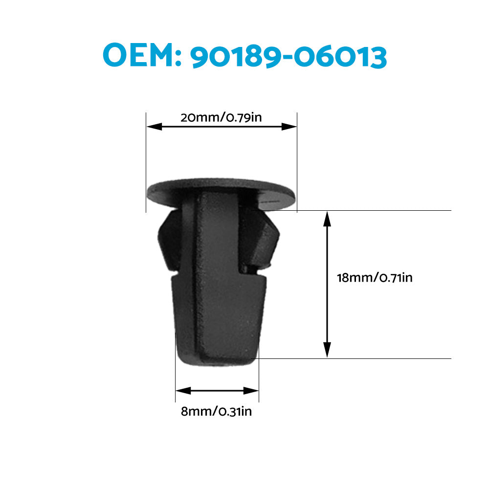 100PCS Panel Clip Lock Nut Splash Guard Push Rivet Suitable For Toyota Lexus