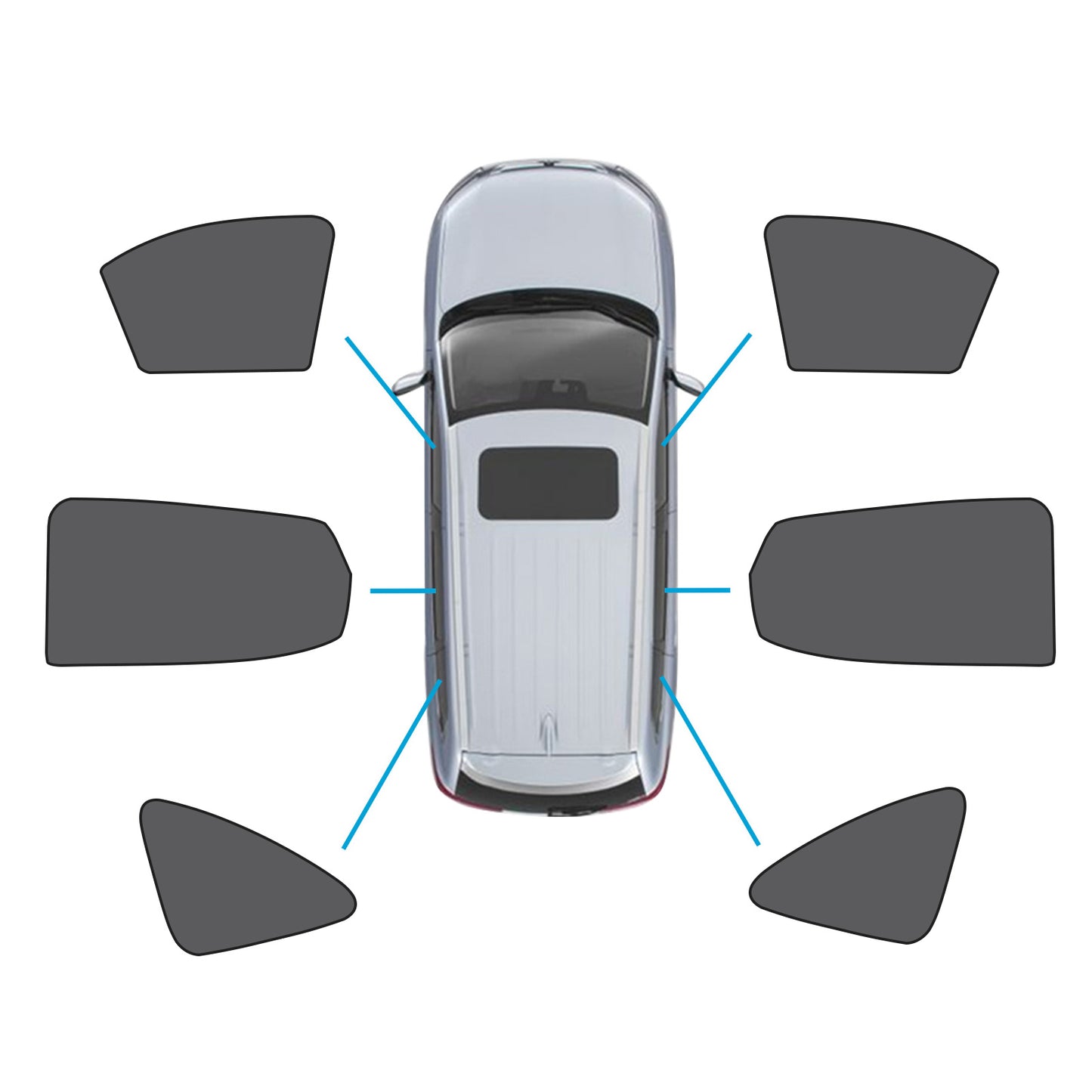 Magnetic Window Mesh Sun Blind Shade Suitable For MG ZS / ZST / ZS EV 2018-2023