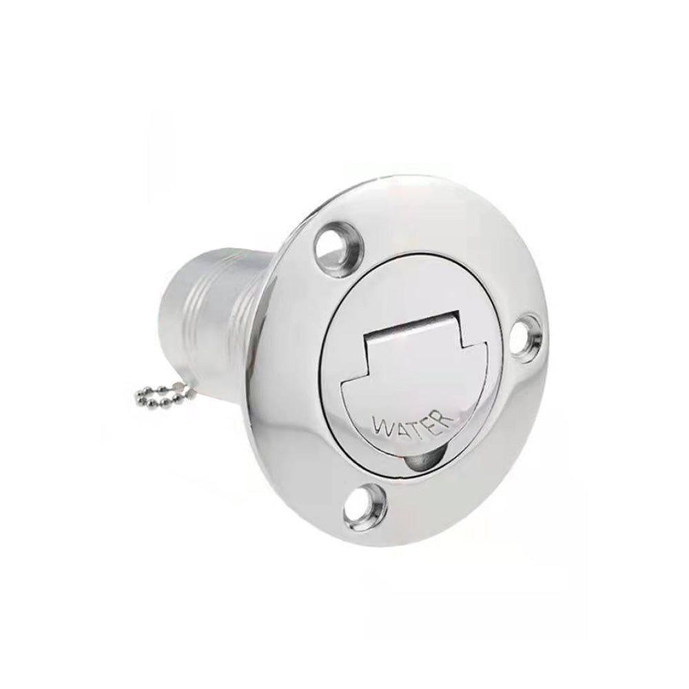 Keyless Water Deck Fill/Filler 1.5inch Polished 316 Stainless Steel Suitable For Marine Boat