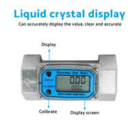 {{ 1/1.5/2 inch Turbine Digital Diesel Water Fuel Flow Meter Oval Gear Flow Gauge }} - Buy Car Parts Online at {{ Kaka Auto Parts }}.