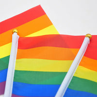 100x Small Rainbow Pride Flags Suitable For Gay, Lesbian & LGBT ¡§C 14x21cm Mini Hand Waving Flags