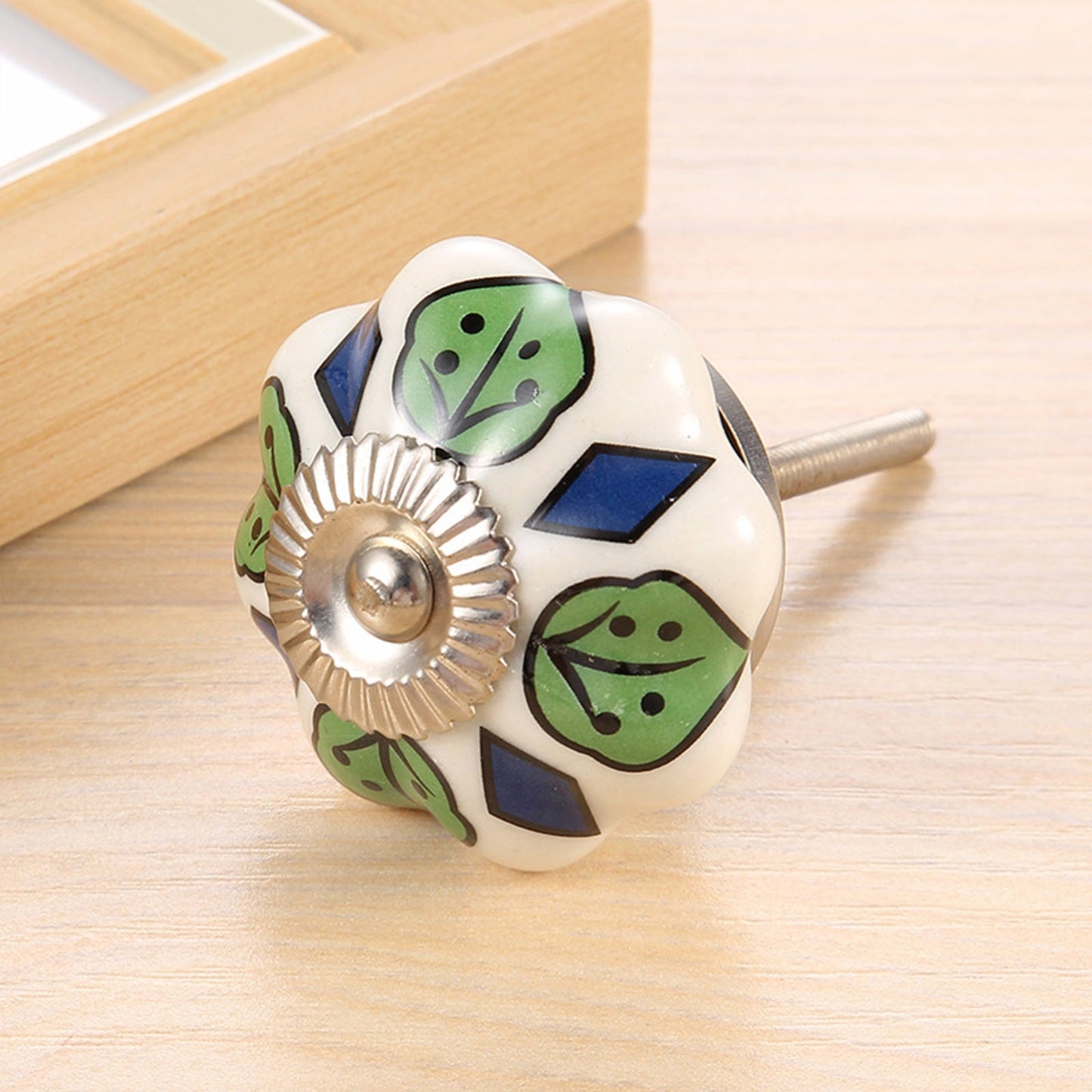 6 Pcs Cupboard Door Knobs Handles Drawer Pull Vintage Ceramic Knob Shabby Chic