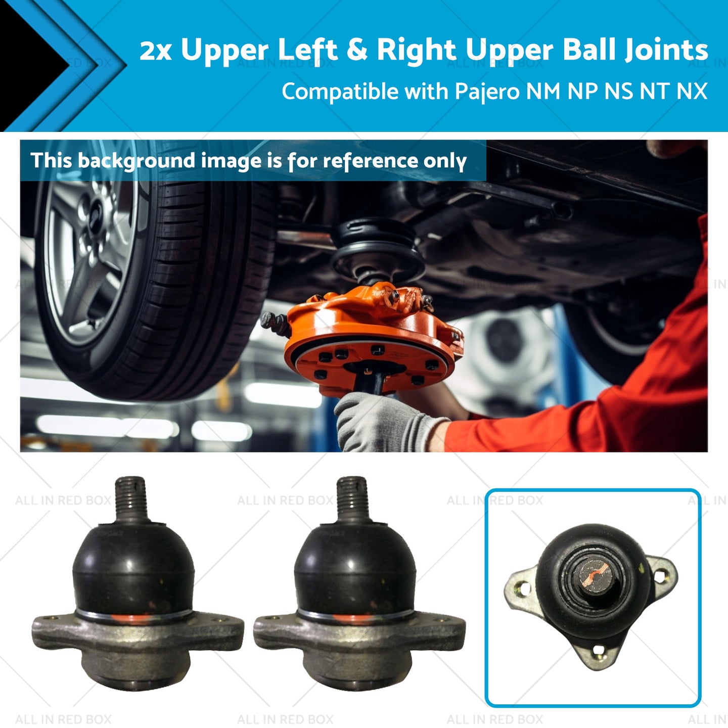 {{ 4010A056 2x Upper Front Ball Joints Suitable for Pajero NM NP NS NT NX 99-13 }} - Buy Car Parts Online at {{ Kaka Auto Parts }}.