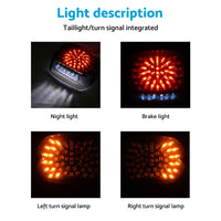 LED Rear Tail Light Brake Smoke Suitable For Harley-Davidson Touring 2000-2020 / Dyna Glide 2000-2017 / Softail 2000-2017
