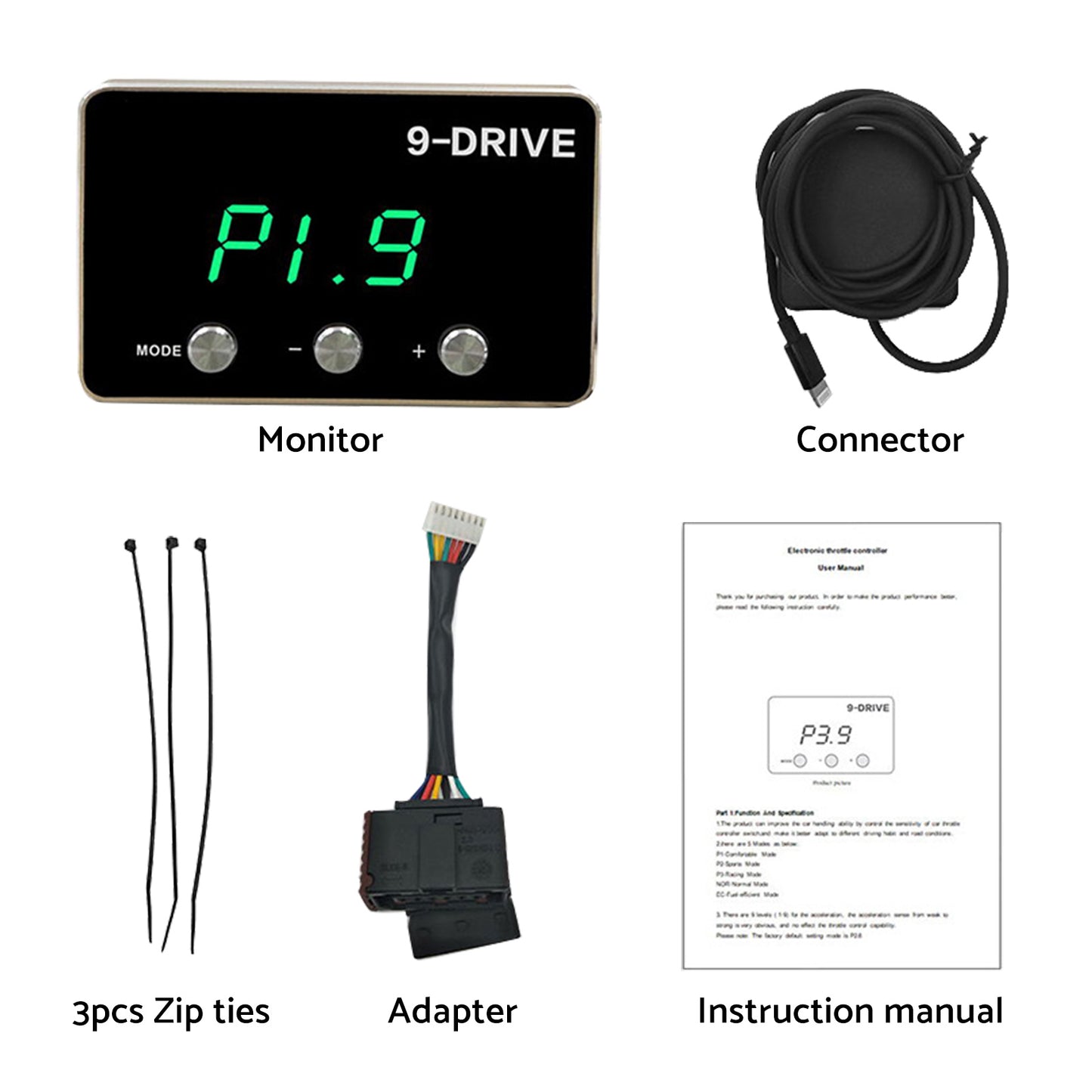 Black EVC Throttle Controller Kit Suitable For Jeep Grand Cherokee WK2 2011-2021