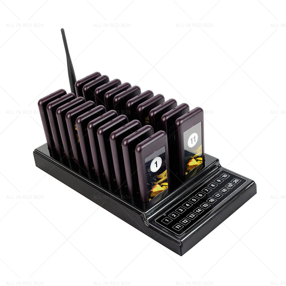 20 Restaurant Coaster Pager Guest Call Wireless Paging Queuing Calling System AU