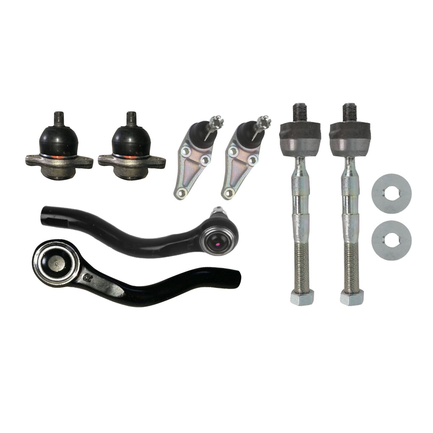 8x Steering Rack Tie Rod Ends With Ball Joints Suitable For Mitsubishi Pajero NM