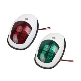 compare product Pair Red  and  Green 8LED Navigation Lights Marine Bow Light Lamp for Boat Pontoon