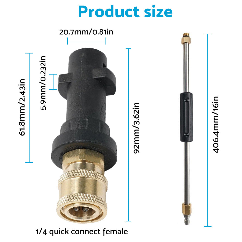 Pressure Washer Extension Wand Lance Adapter Parts Suitable For Karcher K2-K7