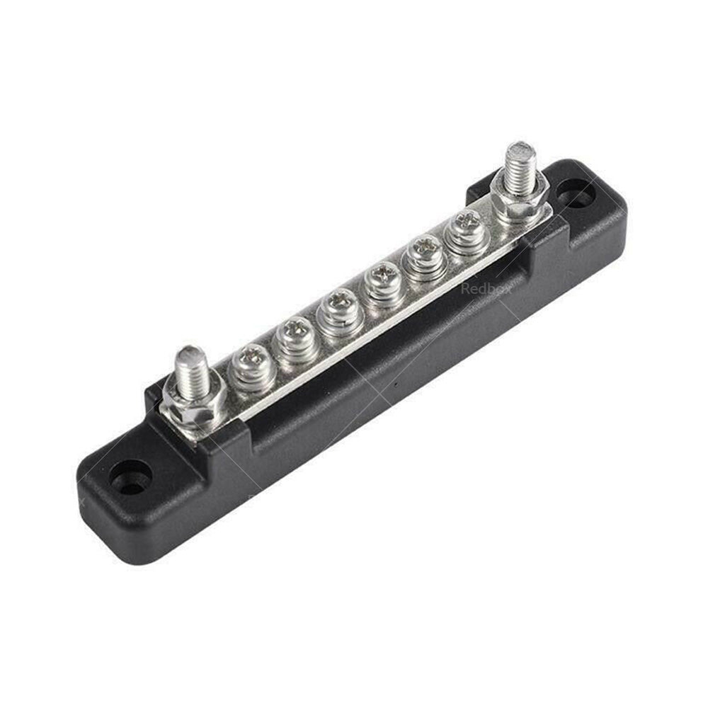 {{ 2 Way 6 Way Bus Bar Power Distribution 12V 150A Rated Terminal Block Black Red }} - Buy Car Parts Online at {{ Kaka Auto Parts }}.