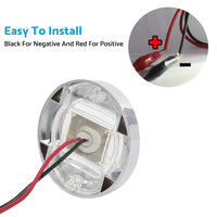 4x Round LED Marine Boat Cabin & Deck Courtesy Lights Suitable For Walkway ¡§C White Stern Light
