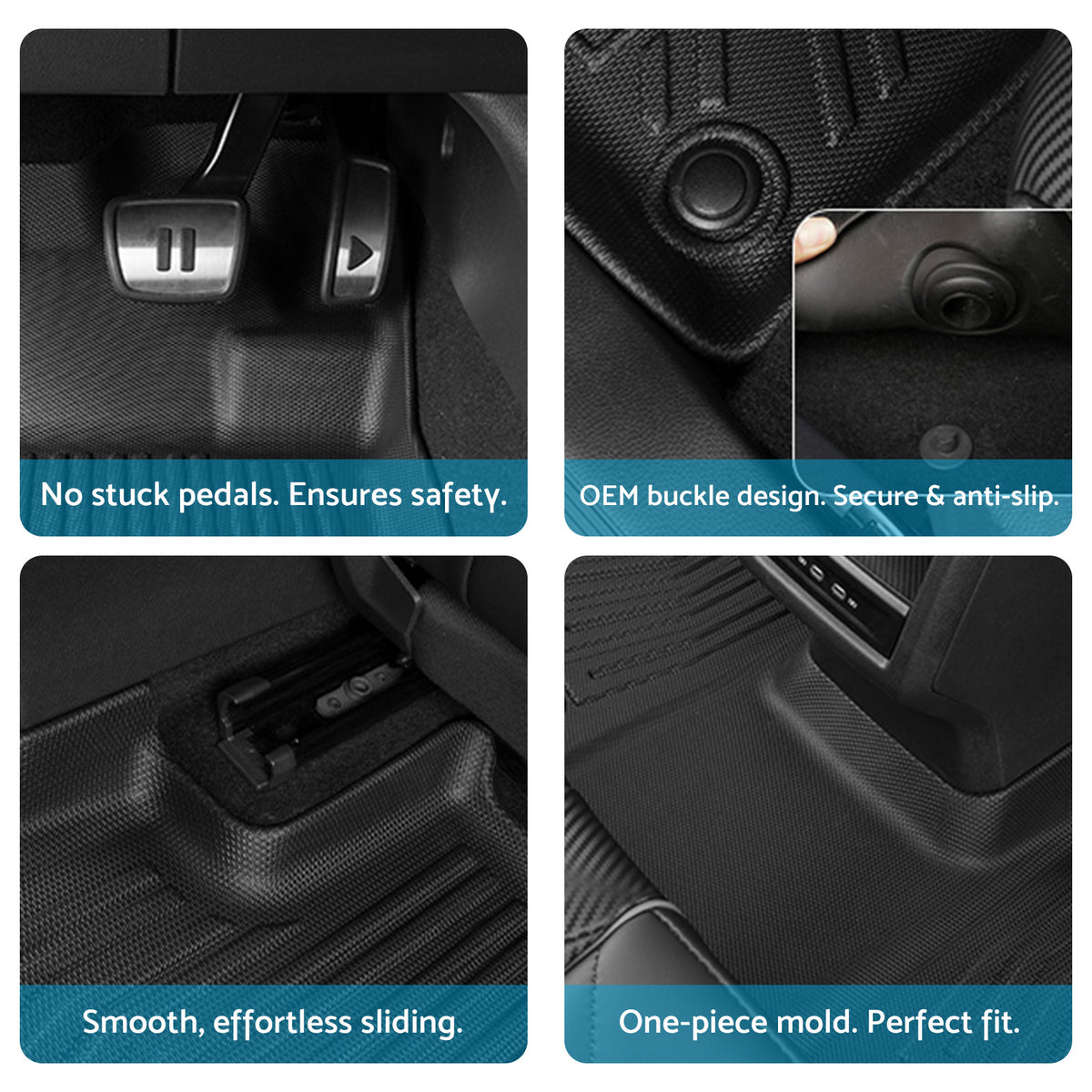 6Pcs Floor Mat Boot Liner Set 3D All-Weather Suitable For Subaru Forester 18-25