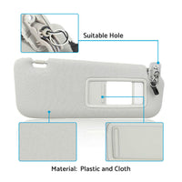 Right Side Sun Visor Sunshade With Mirror Grey Suitable For Mazda CX-9 2010¡§C2015