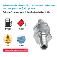 2x 3/8inch (10mm) Inline Check Valve Fuel Petrol Diesel Gas Liquid One Way Non-Return