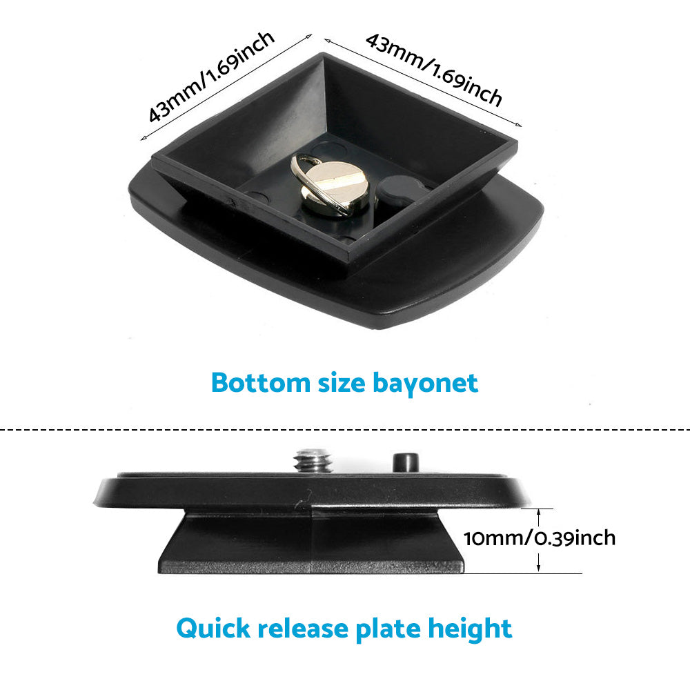 2x Tripod Quick Release Plate Screw Adapter Mount Head Suitable For DSLR & SLR
