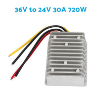 36V/48V to 24V 30A Step Down Waterproof DC-DC Converter Power Supply Regulator