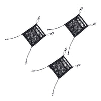 3x Car & Truck Seat Mesh Storage Net Bag Organizer Suitable For Multi-Pocket Use