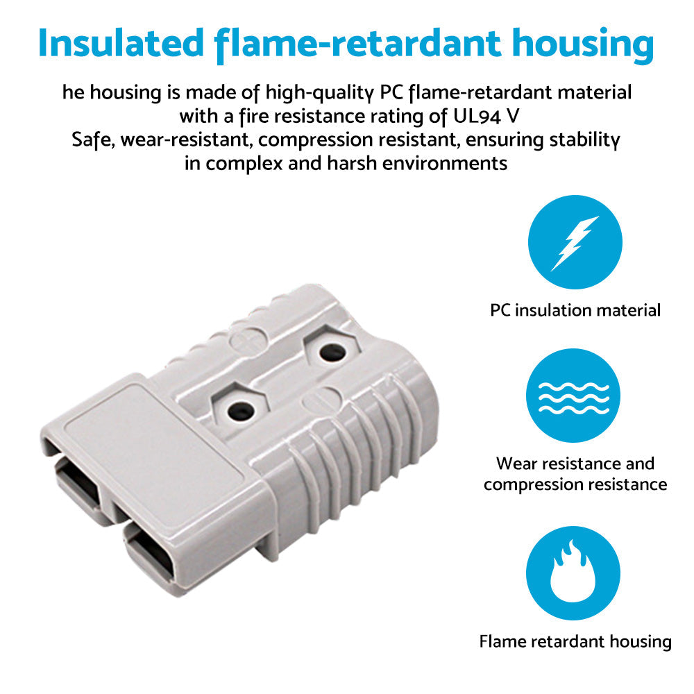 2x Grey Anderson Style Plug 120A Heavy Duty Connector Suitable For Universal Use