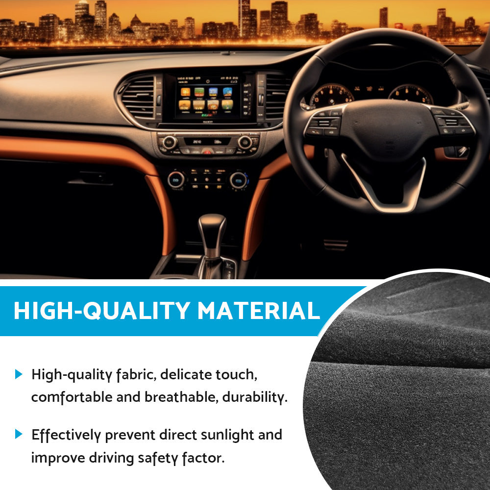 Non-Slip Dash Mat Dashboard Cover Suitable For Hyundai Santa Fe DM 2013-2018 Black