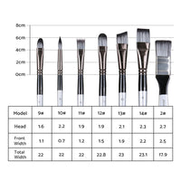 Artist Paint Brush Set 19x Suitable For Watercolour, Acrylic, and Oil Painting with Sponge Brushes